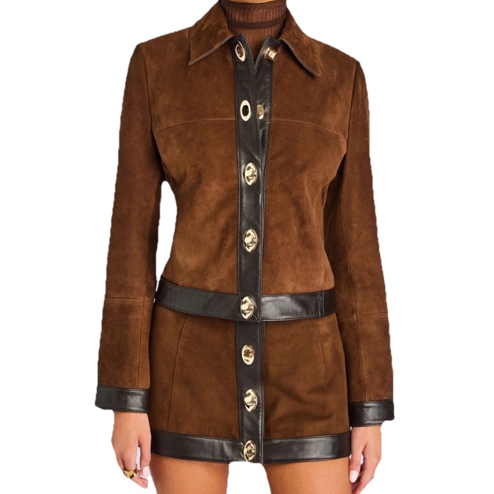 Retrofête Nanna Suede-Leather Jacket